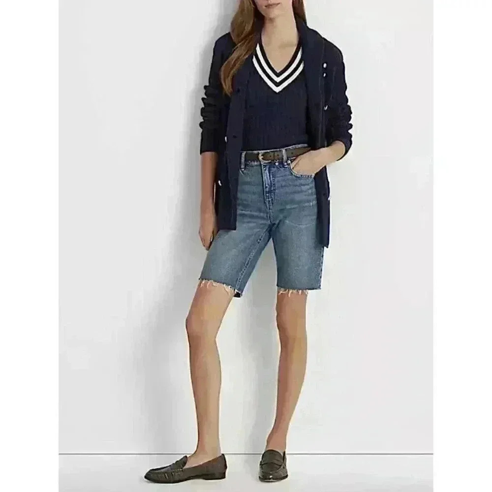 Lauren Ralph Lauren Women's Shorts Cutoff Denim Shorts Blue